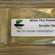 A sample from McKenna’s company. The “white” in the name is derived from the leaf vein color, not the color of the powder.